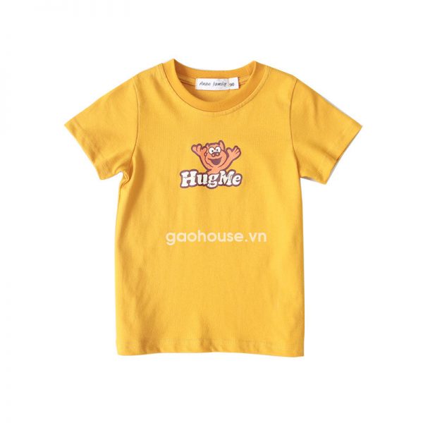 A yellow t-shirt with a cartoon image on it Description automatically generated with medium confidence