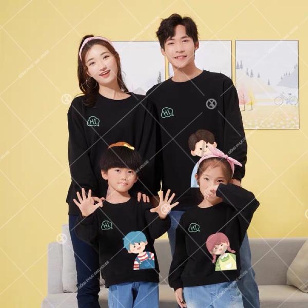 Áo hoodie thời trang năng động cho gia đình