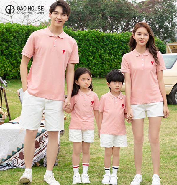 Áo polo gia đình Vũng Tàu đẹp