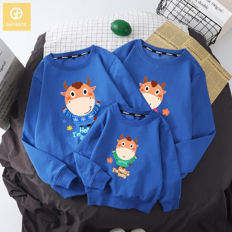 Đồng phục gia đình tết kiểu áo hoodie 