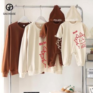 Áo đồng phục gia đình Tết in hình mừng xuân Giáp Thìn