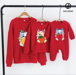 Áo gia đình Tết dáng Sweater
