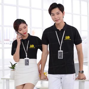 Mẫu áo thun đồng phục công ty màu đen thời thượng