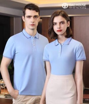 Đồng phục công ty màu xanh dương độc đáo DTC054