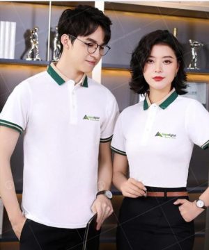 Đồng phục công ty màu xanh dương hot trend DTC074
