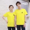 Đồng phục công ty cổ tròn màu vàng DTC078