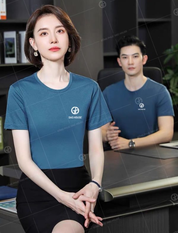 Đồng phục công ty cổ tròn DTC085