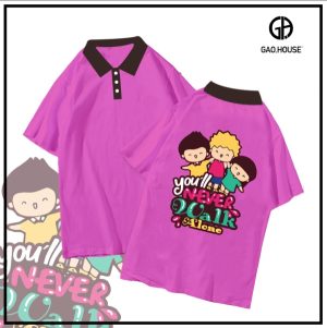 Áo lớp polo màu hồng dễ thương