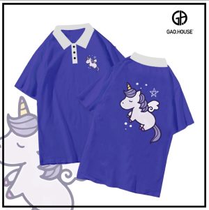 Mẫu áo lớp màu xanh cotton mát mẻ