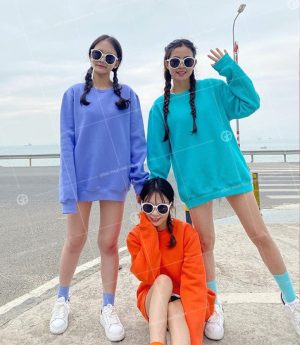 Mẫu áo nhóm sweater nỉ bông 7 màu nổi bật hot xu hướng
