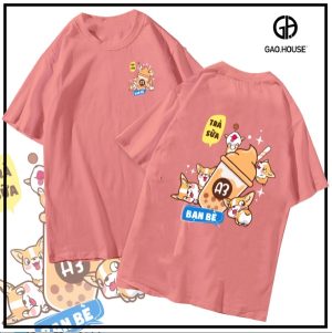 Áo lớp Oversize A3 in hình cún cute dễ thương