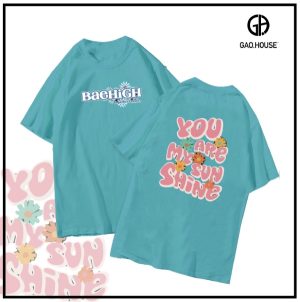 Áo đồng phục lớp Oversize màu xanh ngọc cotton