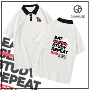 Áo lớp màu trắng Oversize có cổ hình in đẹp độc chất