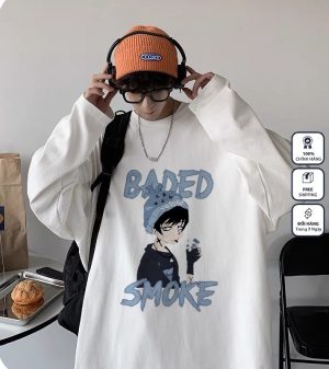 Áo hoodie Baded Smoke nỉ bông cực chất