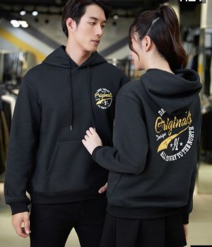 Áo Hoodie nỉ bông đen, trắng với hình in cực chất