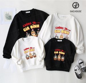 Áo đồng phục gia đình Tết đẹp