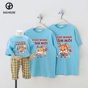 Áo thun gia đình Tết mừng xuân Giáp Thìn 2024