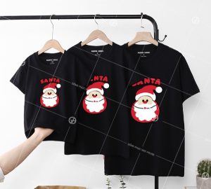 Đồng phục gia đình giáng sinh màu đen Santa