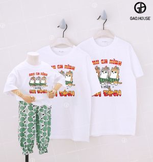 Áo đồng phục gia đình Tết đep