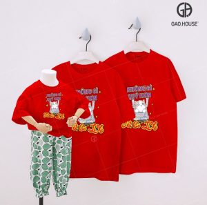 Áo đồng phục gia đình Tết mừng xuân Quý Mão