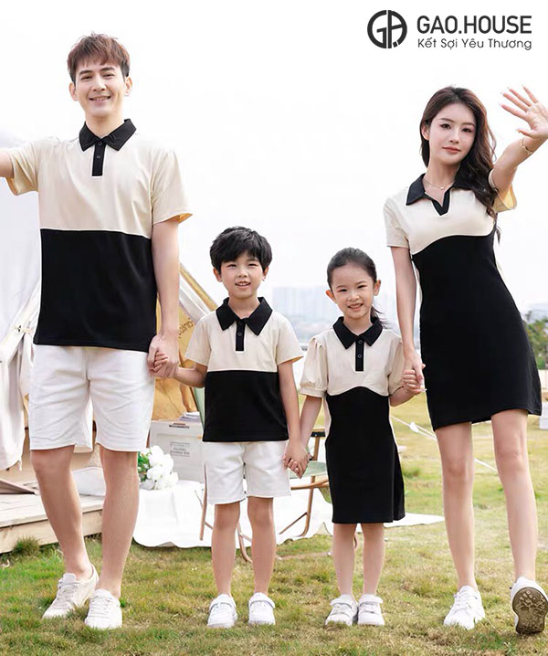 Set áo váy đồng phục gia đình thanh lịch và nổi bật cho cả nhà -  AoThun24h.vn