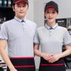 Áo đồng phục nhà hàng đẹp màu kem chuyên nghiệp