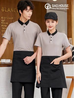 Áo thun đồng phục nhà hàng có cổ chuyên nghiệp