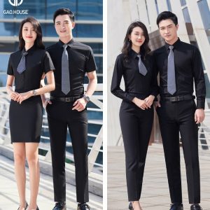 Áo sơ mi đồng phục công sở màu đen