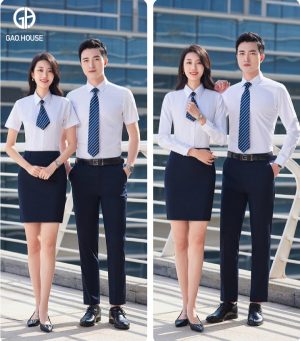 Áo sơ mi đồng phục công ty màu trắng