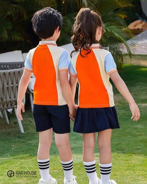 Đồng phục mầm non phối cầu vai