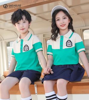 Đồng phục mầm non xanh ngọc DMN08