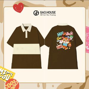 Áo Polo Lớp Màu Nâu Có Cổ