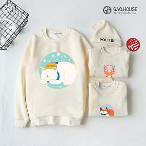 Mẫu áo gia đình Noel Gấu Tuyết