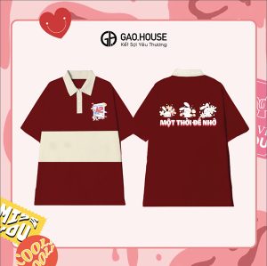 Đồng phục lớp đỏ đô line trắng