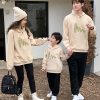 Áo hoodie gia đình mùa đông tone kem