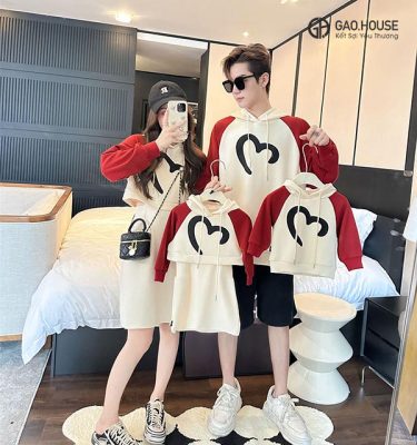 Đồng phục hoodie in hình Trái Tim