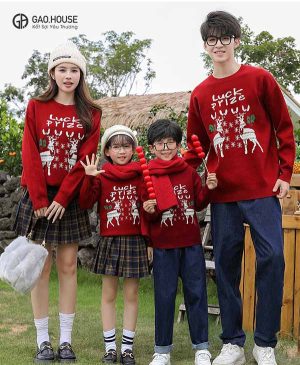 Đồng phục gia đình mùa đông sweater