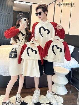 Đồng phục hoodie in hình Trái Tim