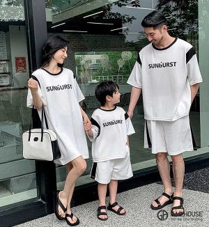 Áo gia đình thể thao màu trắng