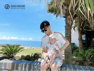 Áo gia đình đi biển phối line đẹp
