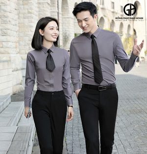 Đồng phục công sở sơ mi dài tay thanh lịch