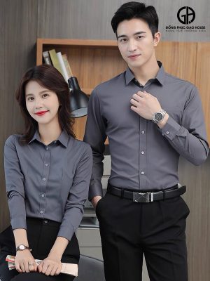 Áo đồng phục công sở đẹp và thanh lịch