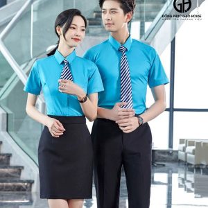 Đồng phục công sở xanh da trời