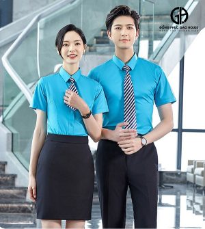 Đồng phục công sở xanh da trời