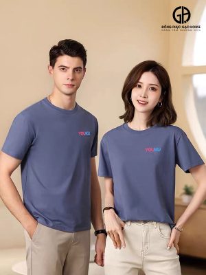 Áo phông đồng phục công ty cổ tròn năng động
