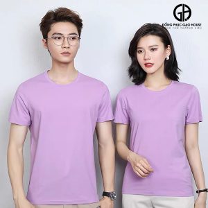 Mẫu áo đồng phục công ty màu tím
