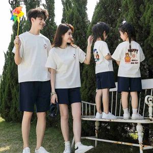 Áo thun đồng phục gia đình cổ tròn thiết kế