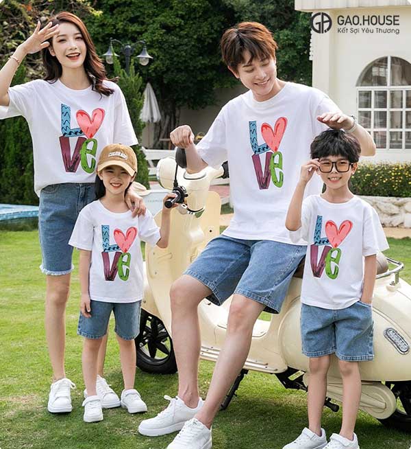Áo thun đồng phục gia đình đẹp