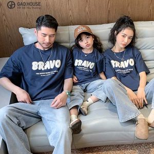 Áo gia đình cổ tròn Bravo