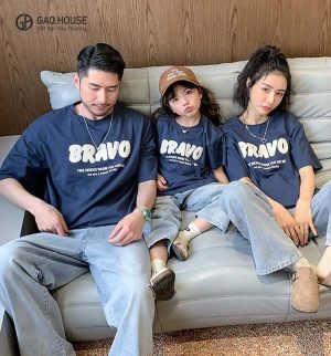 Áo gia đình cổ tròn Bravo